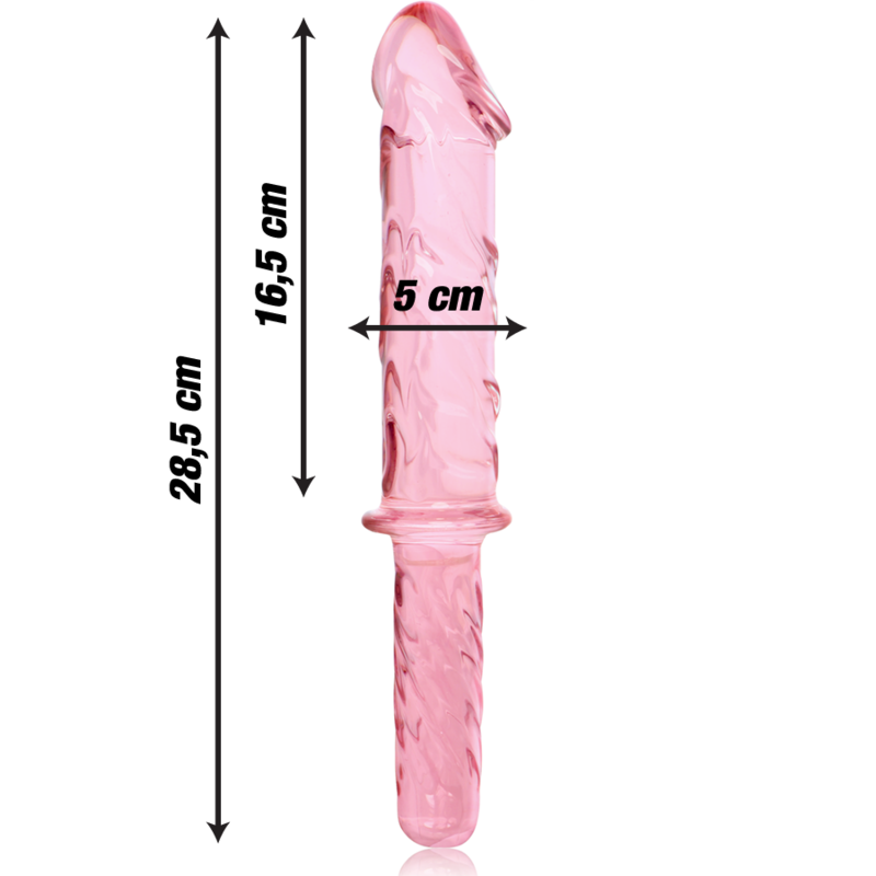 Dildo De Vidro Ibiza N24 Rosa 28.5x5cm