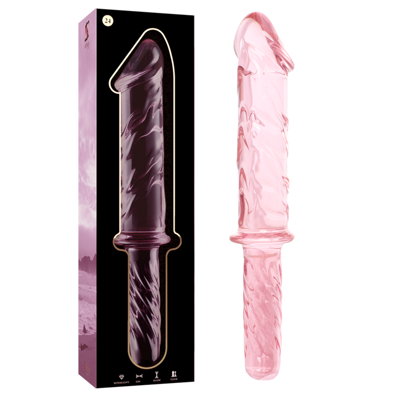 Dildo De Vidro Ibiza N24 Rosa 28.5x5cm