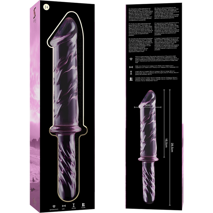Dildo De Vidro Ibiza N24 Rosa 28.5x5cm
