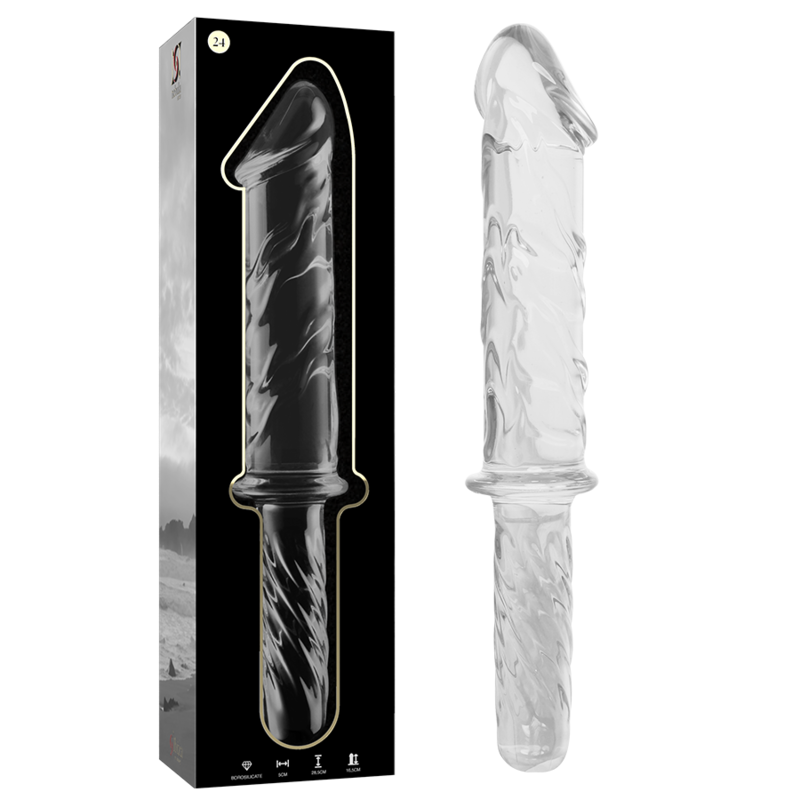 Dildo De Vidro Ibiza N24 Transparente 28.5x5cm
