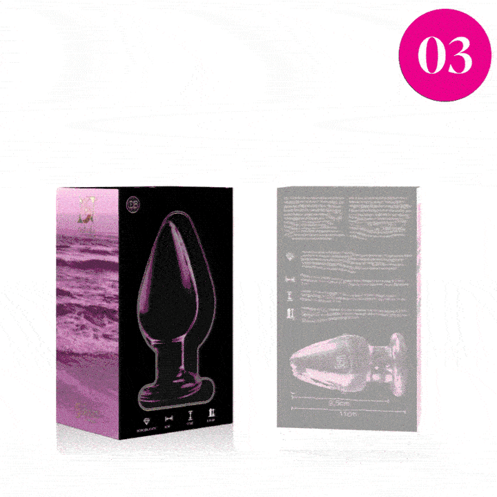 Dildo De Vidro Ibiza N3 Rosa 9.5x5cm