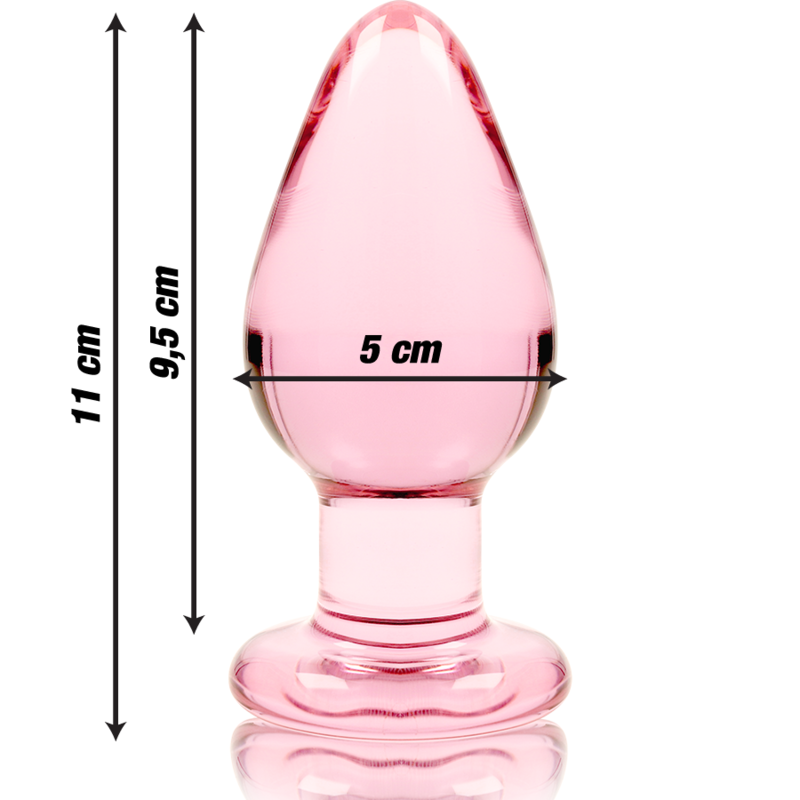 Dildo De Vidro Ibiza N3 Rosa 9.5x5cm