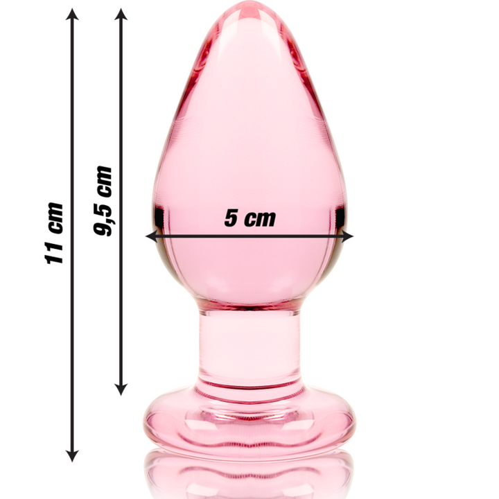Dildo De Vidro Ibiza N3 Rosa 9.5x5cm