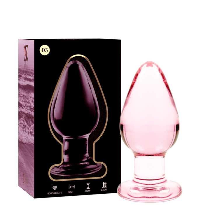 Dildo De Vidro Ibiza N3 Rosa 9.5x5cm