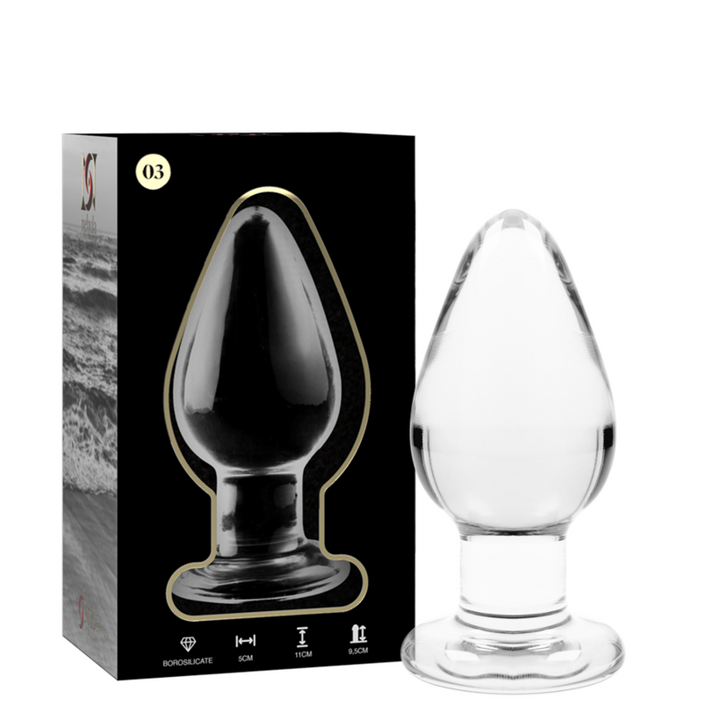 Dildo De Vidro Ibiza N3 Transparente 9.5x5cm