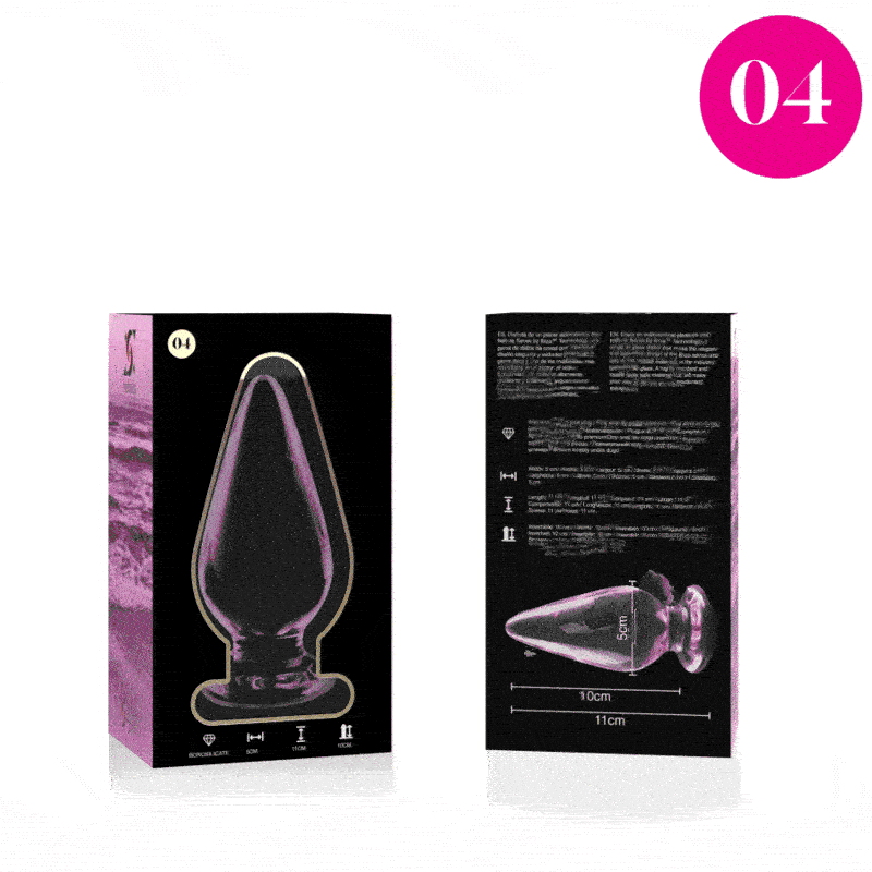Dildo De Vidro Ibiza N4 Rosa 10x5cm