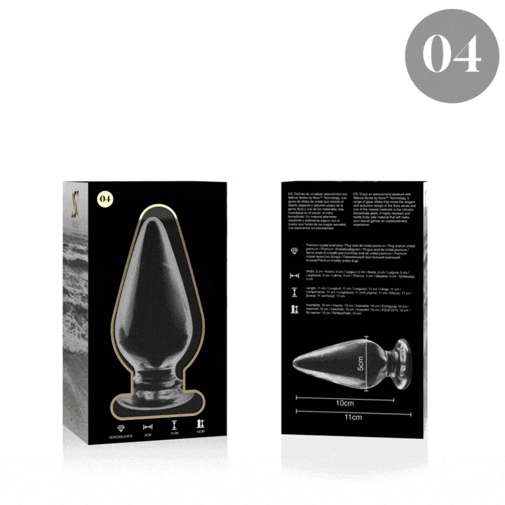 Dildo De Vidro Ibiza N4 Transparente 10x5cm