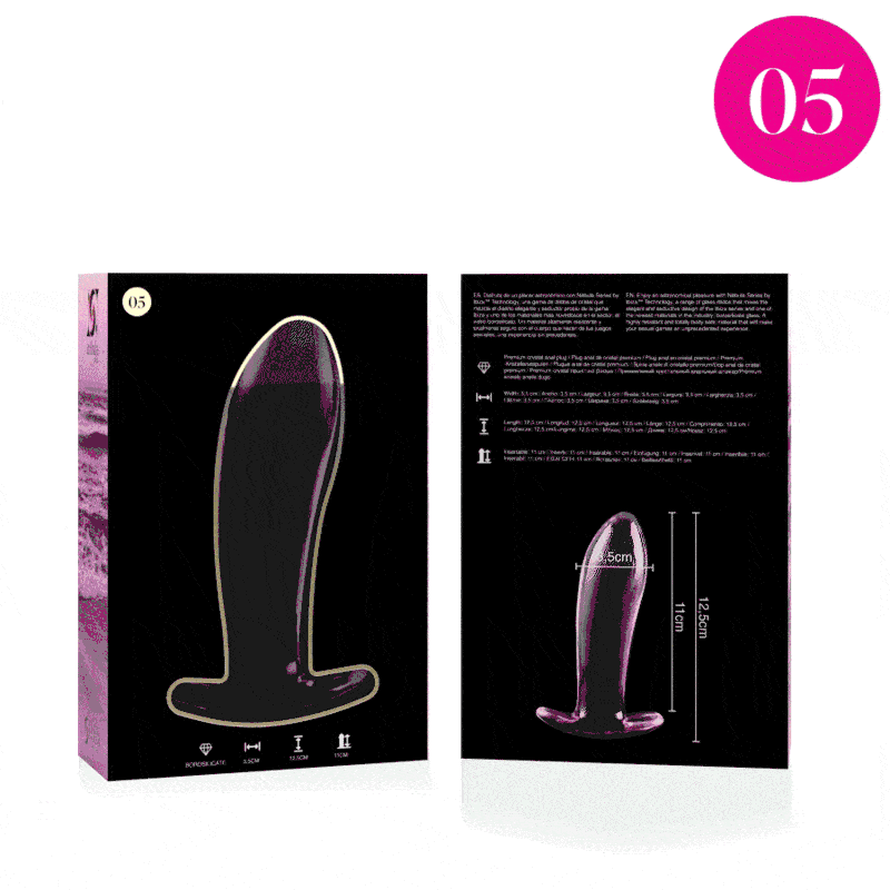 Dildo De Vidro Ibiza N5 Rosa 11x3.5cm