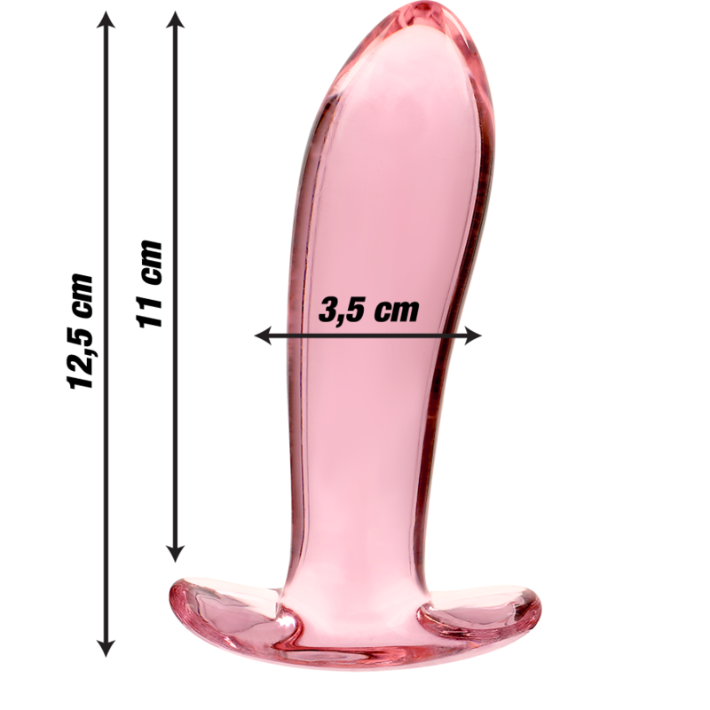 Dildo De Vidro Ibiza N5 Rosa 11x3.5cm