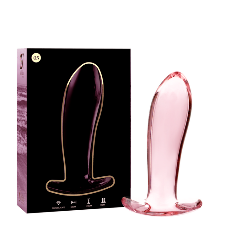 Dildo De Vidro Ibiza N5 Rosa 11x3.5cm