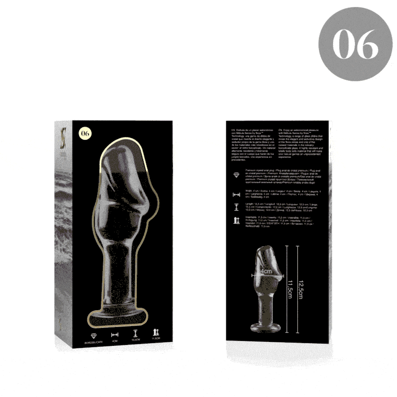 Dildo De Vidro Ibiza N6 Transparente 11.5x4cm