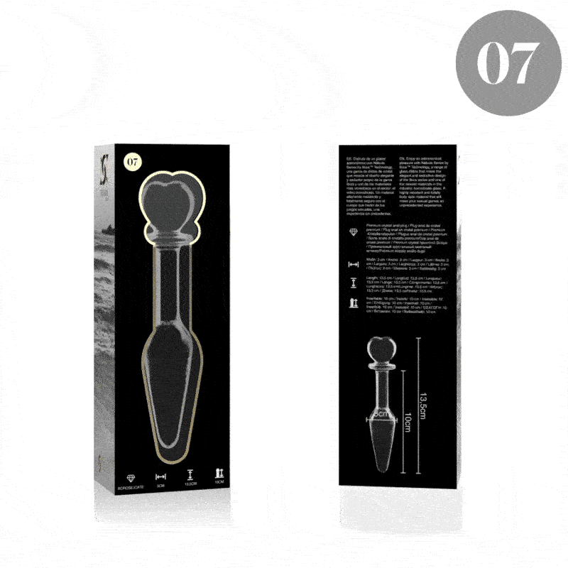 Dildo De Vidro Ibiza N7 Transparente 10x3cm