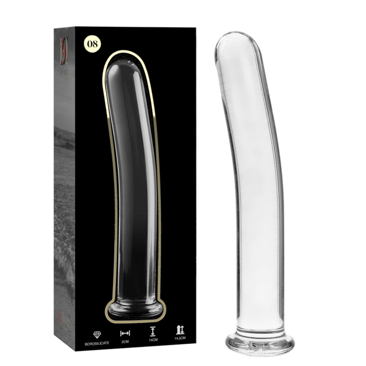 Dildo De Vidro Ibiza N8 Transparente 14x2cm