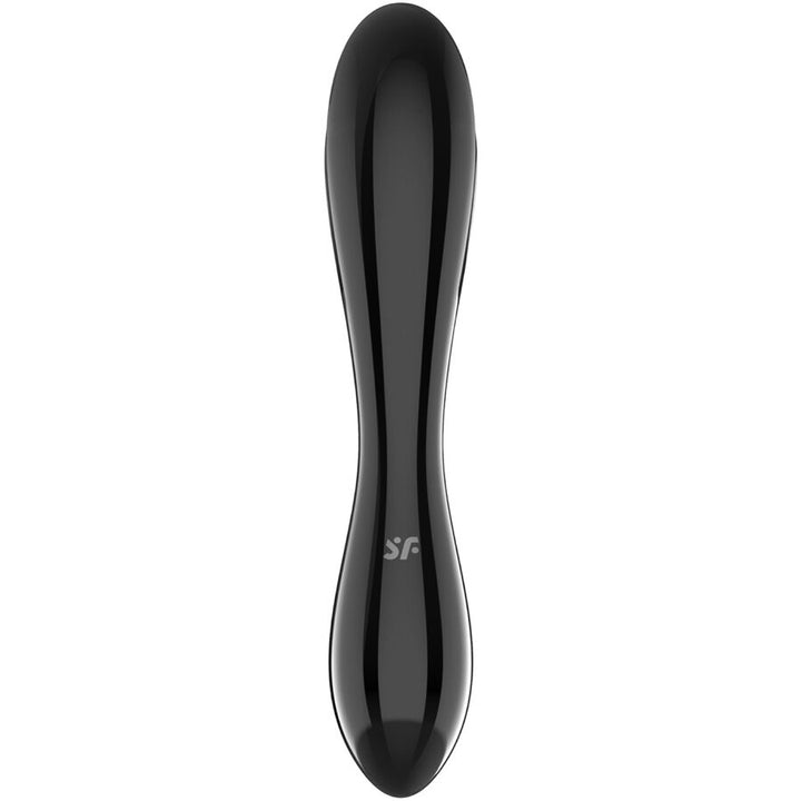 Dildo De Vidro Satisfyer Dazzling Crystal Preto 18x3.5cm
