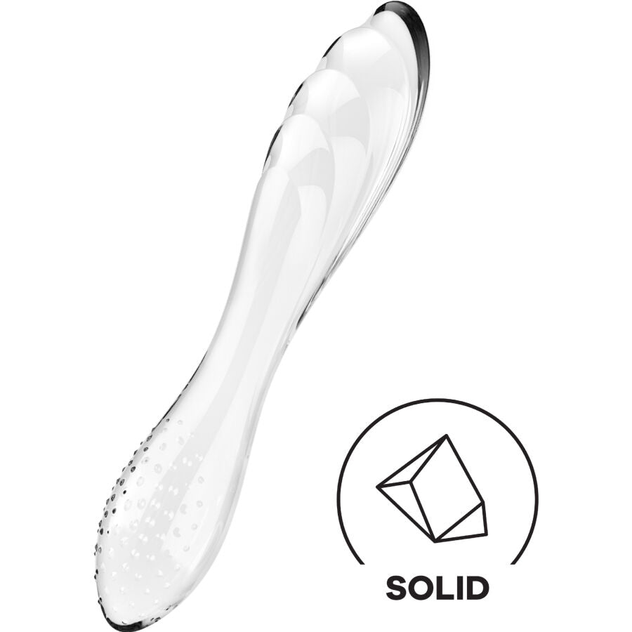 Dildo De Vidro Satisfyer Dazzling Crystal Transparente 18x3.5cm