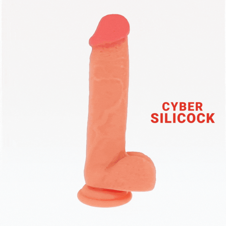 Dildo Silicone Dupla Densidade Cyber Silicock Saul 15.5x4cm