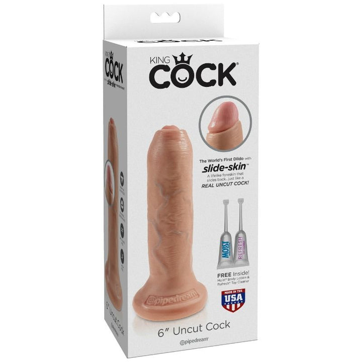 Dildo Silicone Dupla Densidade KingCock Uncut 15x3cm