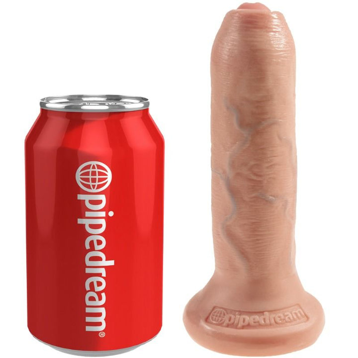 Dildo Silicone Dupla Densidade KingCock Uncut 15x3cm