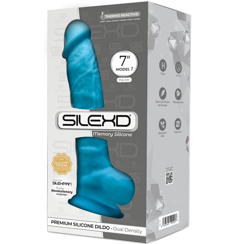 Dildo Silicone Memória SilexD 7 Azul