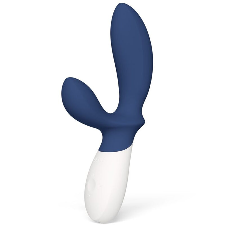 Estimulador Anal Usb Movimento Ponto-P e Vibração Lelo Loki Wave 2 Azul