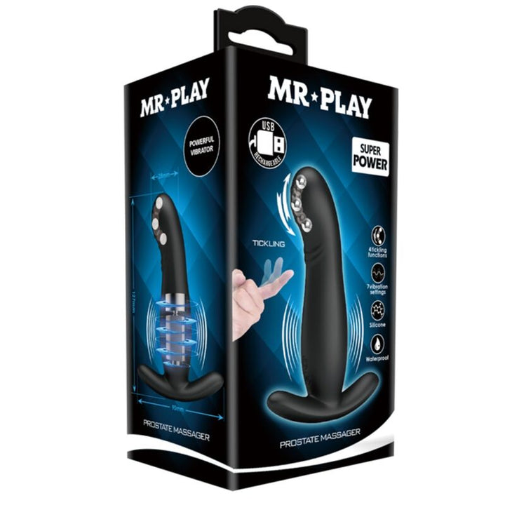 Estimulador Anal Usb Movimento Ponto-P e Vibração Mr. Play 9
