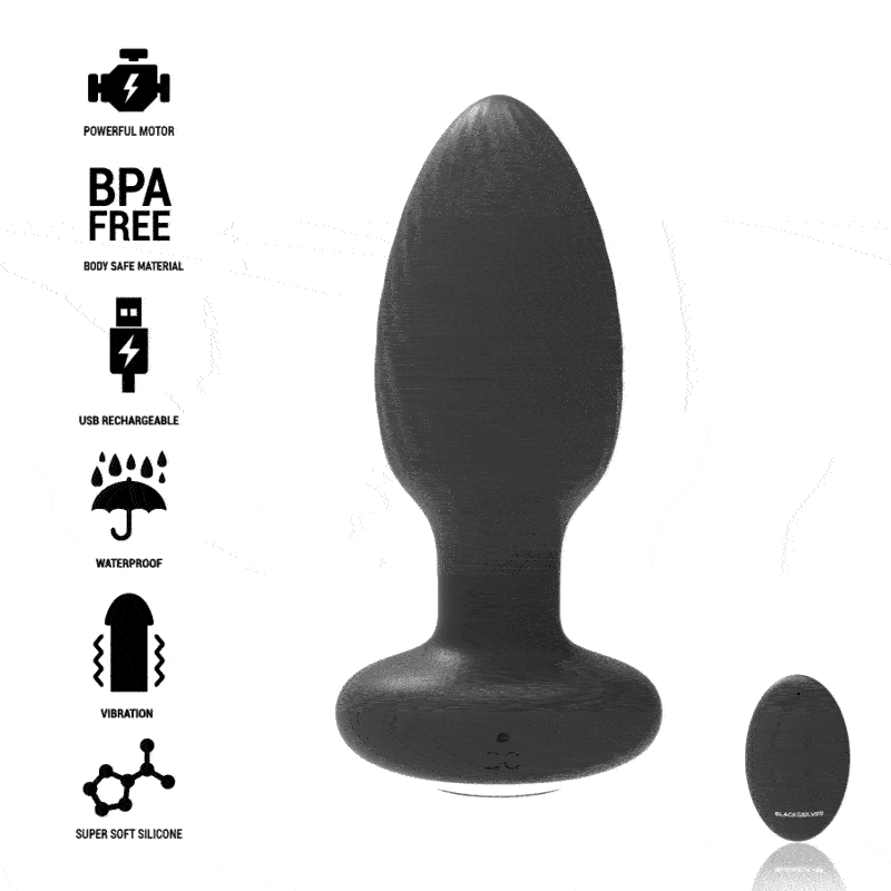 Estimulador Anal Usb Movimento Rotação e Vibração Black&Silver Wells Controlo Remoto