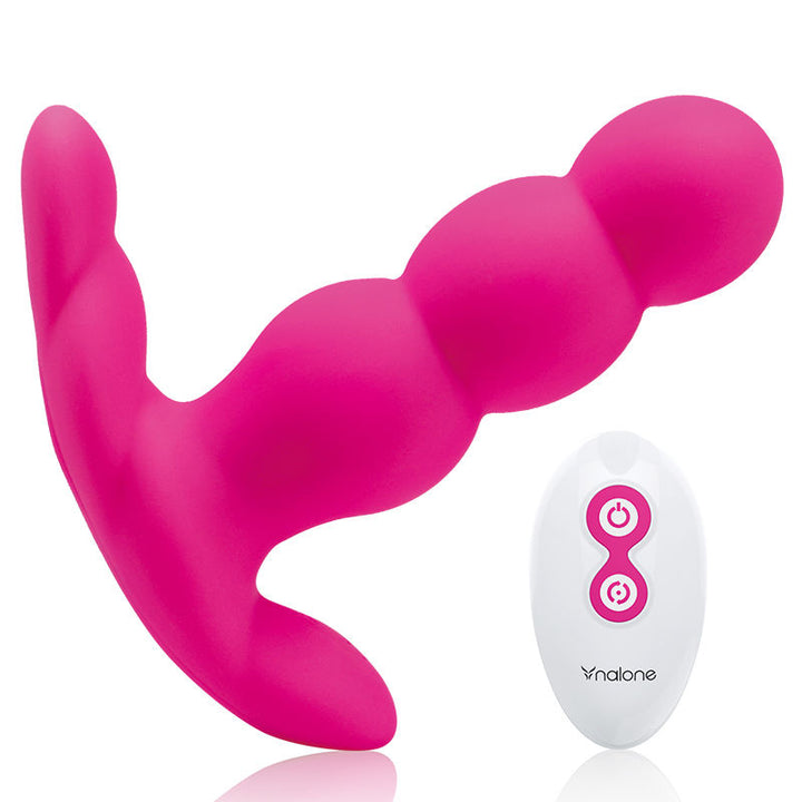 Estimulador Anal Usb Movimento Rotação e Vibração Nalone Pearl Preto Controlo Remoto