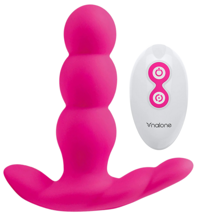 Estimulador Anal Usb Movimento Rotação e Vibração Nalone Pearl Preto Controlo Remoto