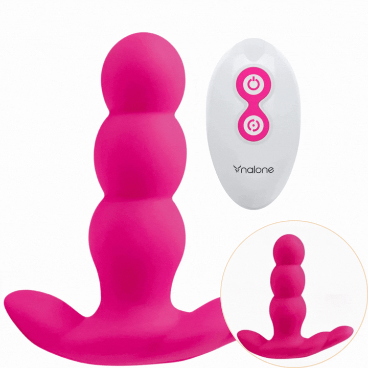 Estimulador Anal Usb Movimento Rotação e Vibração Nalone Pearl Preto Controlo Remoto