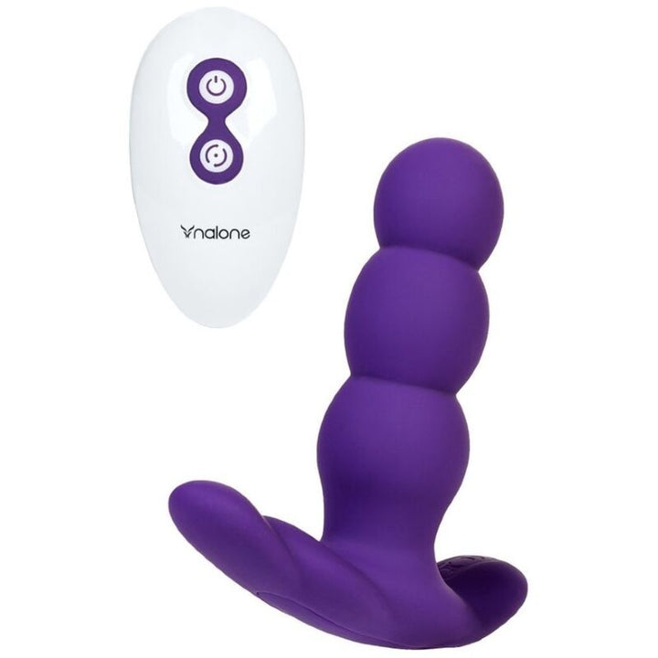Estimulador Anal Usb Movimento Rotação e Vibração Nalone Pearl Roxo Controlo Remoto
