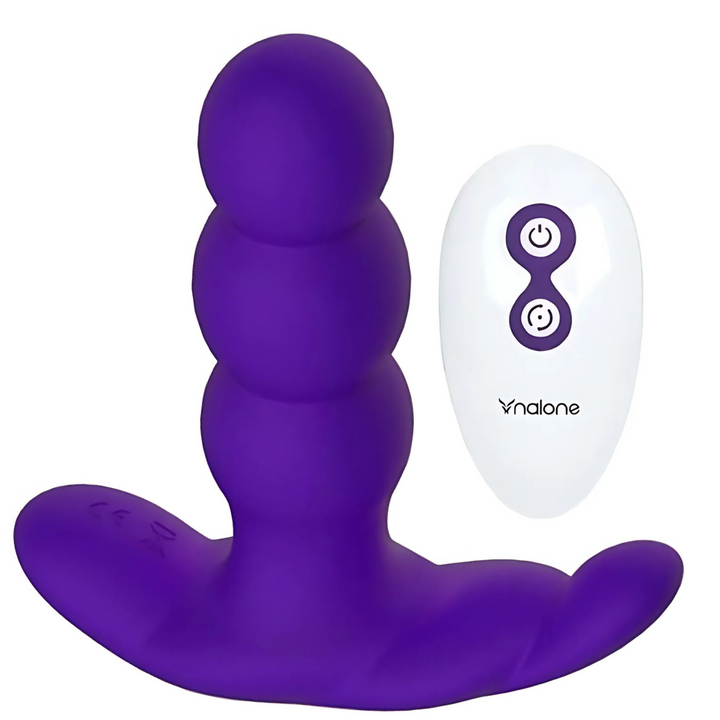 Estimulador Anal Usb Movimento Rotação e Vibração Nalone Pearl Roxo Controlo Remoto