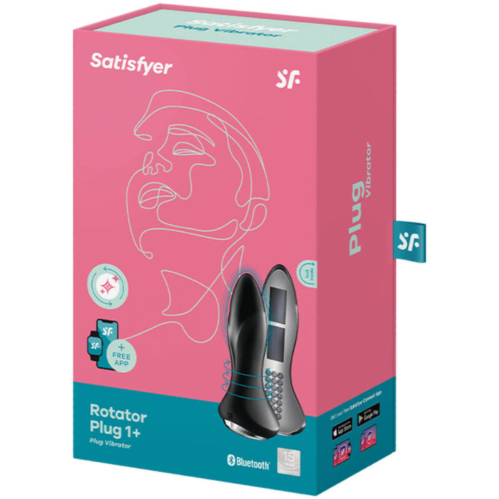 Estimulador Anal Usb Movimento Rotação e Vibração Satisfyer Rotator 1+ Preto Controlo Remoto App