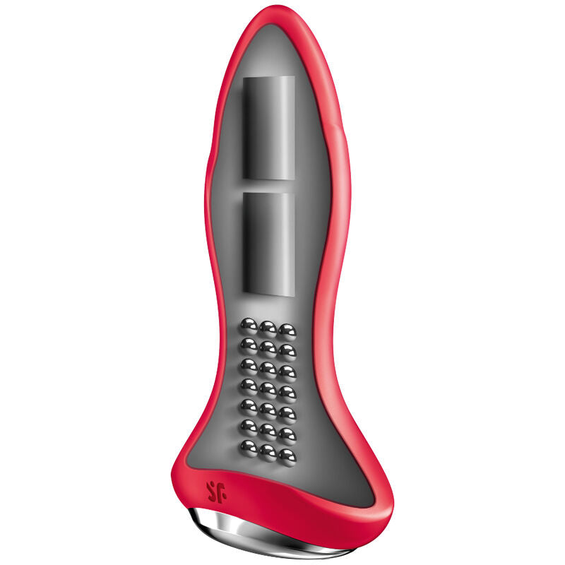 Estimulador Anal Usb Movimento Rotação e Vibração Satisfyer Rotator 1+ Vermelho Controlo Remoto App
