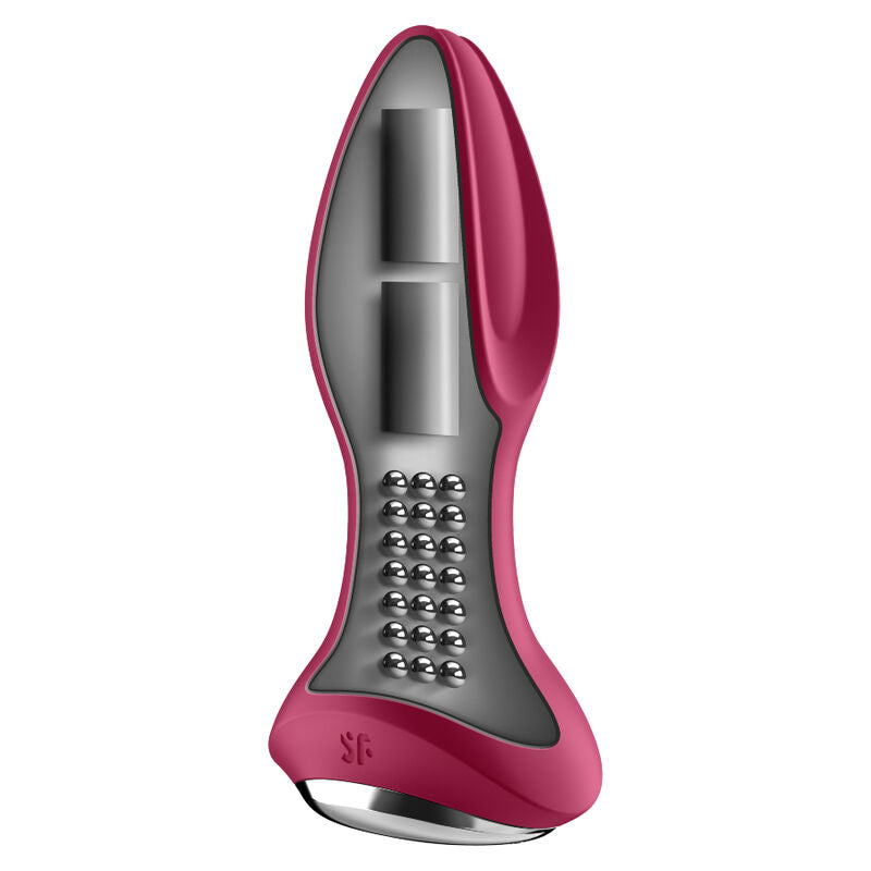 Estimulador Anal Usb Movimento Rotação e Vibração Satisfyer Rotator 2+ Vermelho Controlo Remoto App