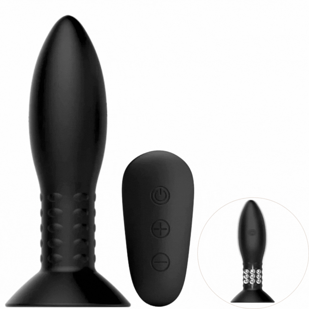 Estimulador Anal Usb Movimento Rotação e Vibração Usb Mr. Play 3 Controlo Remoto