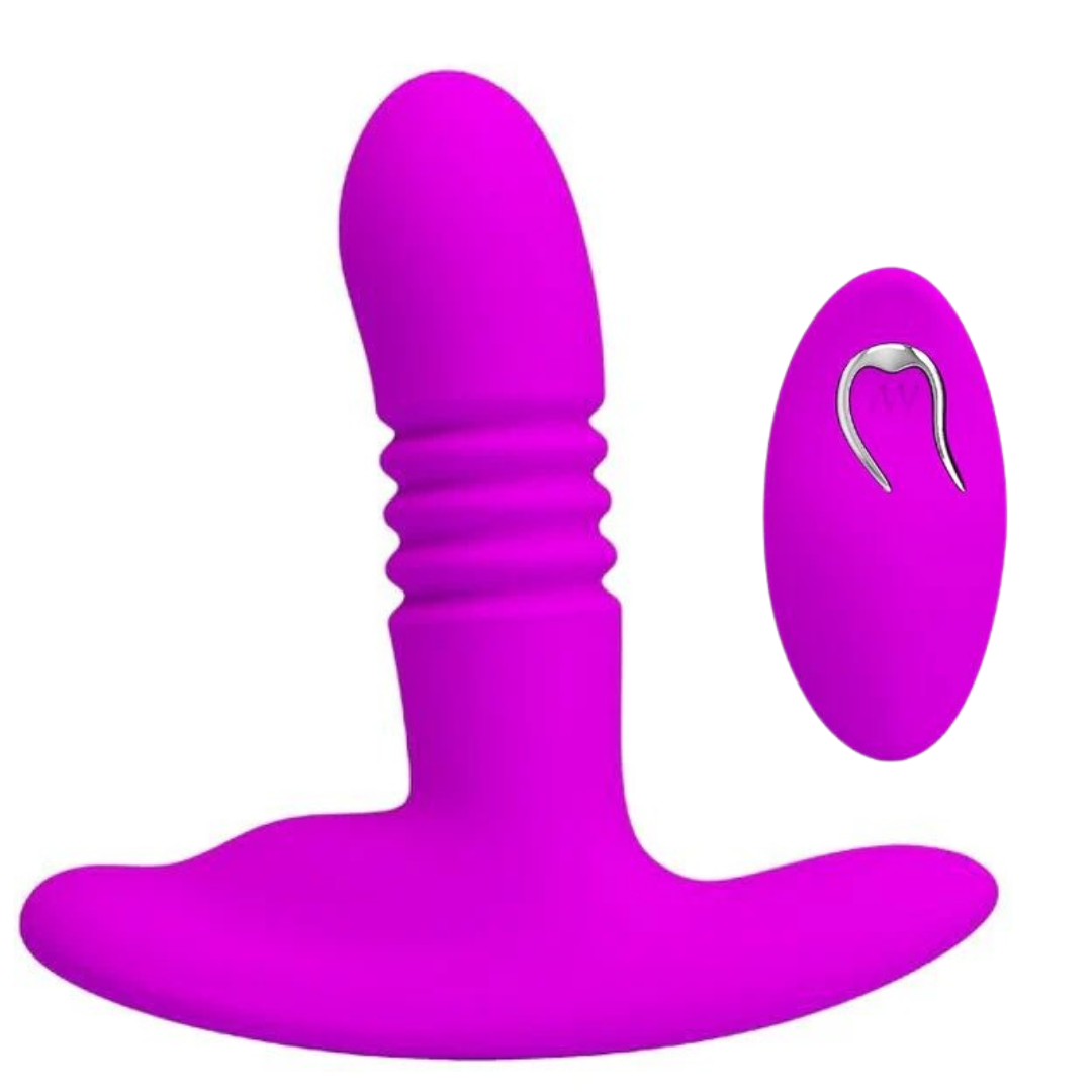 Estimulador Anal Usb Movimento Telescópico e Vibração PrettyLove Heather Controlo Remoto