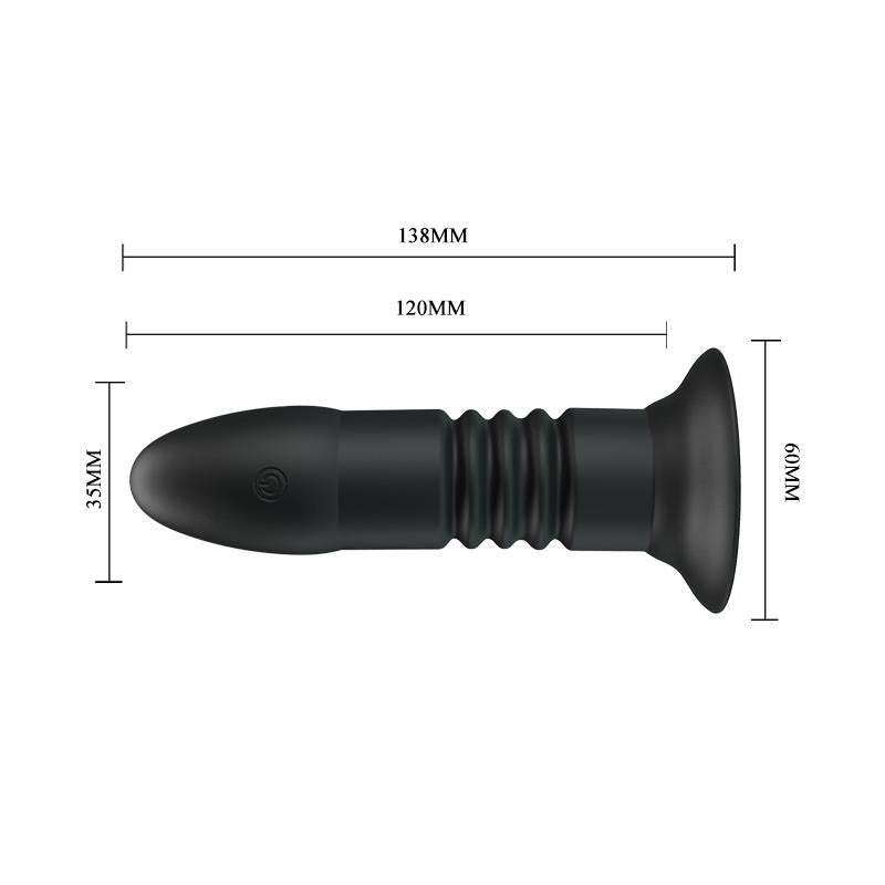 Estimulador Anal Usb Movimento Telescópico e Vibração PrettyLove Jingers Controlo Remoto