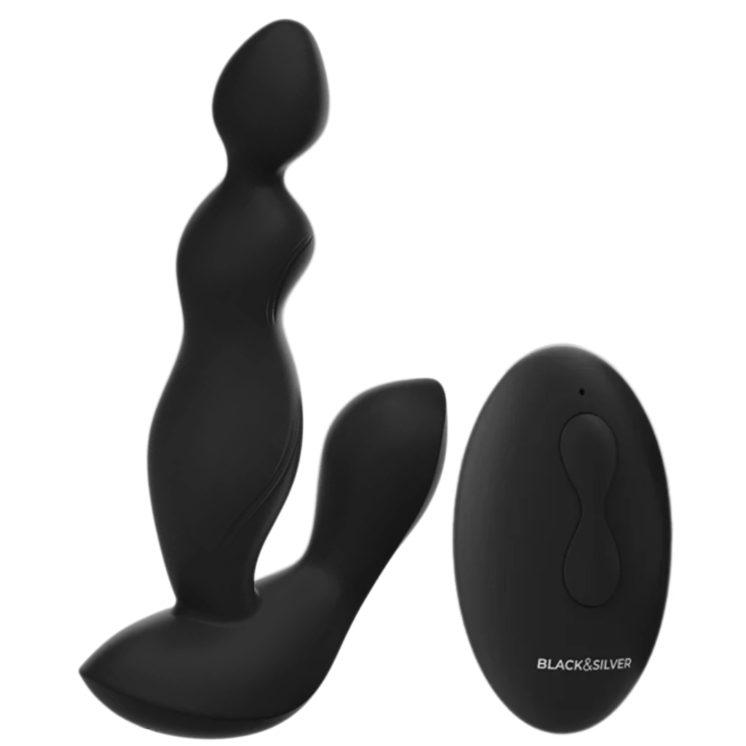 Estimulador Anal Usb Vibração Black&Silver Cora Controlo Remoto