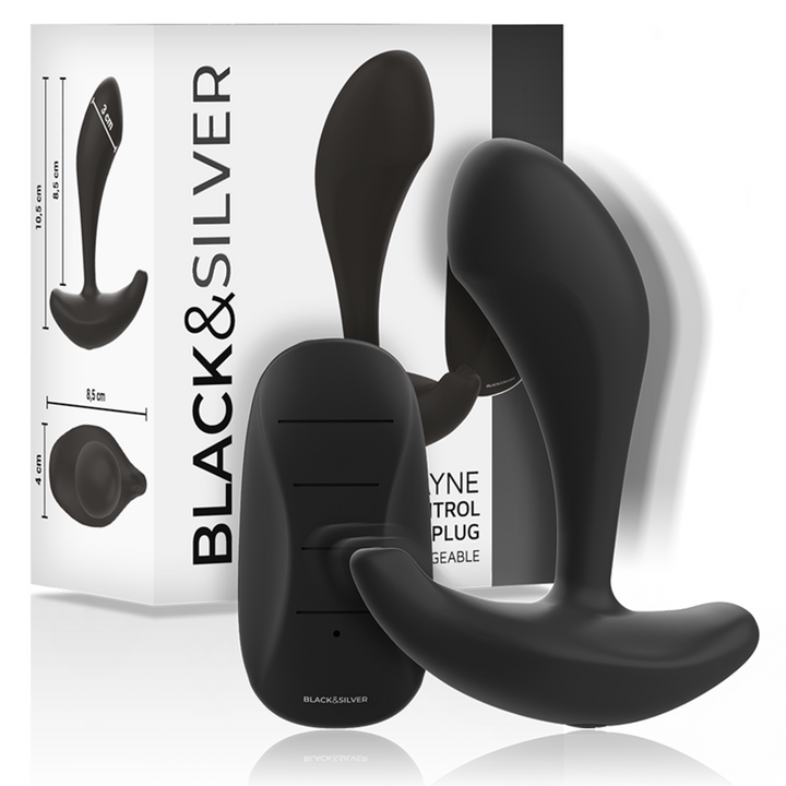 Estimulador Anal Usb Vibração Black&Silver Dwayne Controlo Remoto
