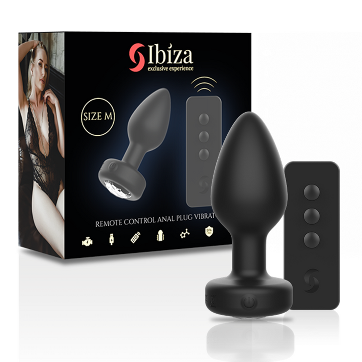 Estimulador Anal Usb Vibração Ibiza Jóia M Controlo Remoto