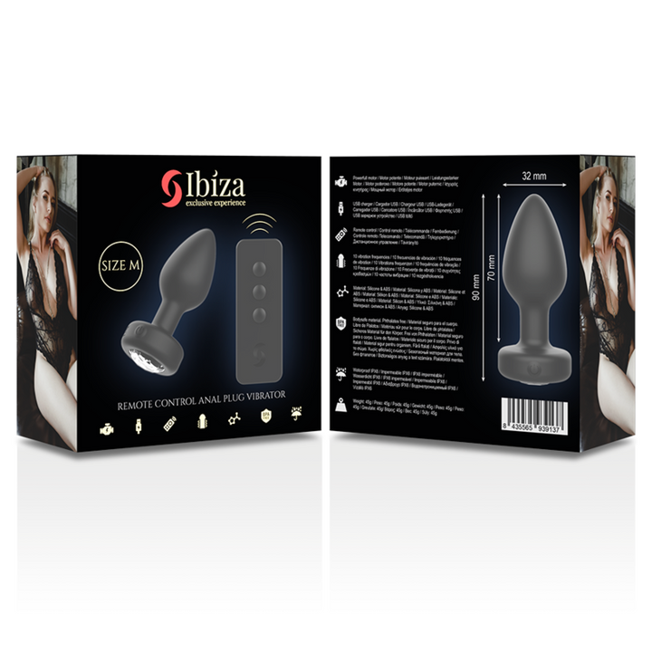 Estimulador Anal Usb Vibração Ibiza Jóia M Controlo Remoto