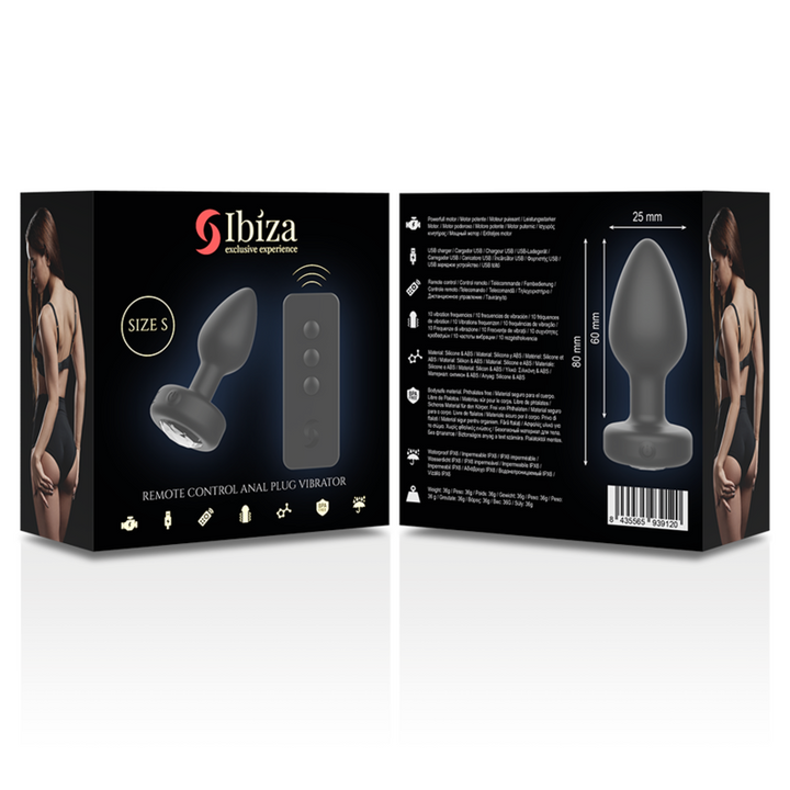 Estimulador Anal Usb Vibração Ibiza Jóia S Controlo Remoto