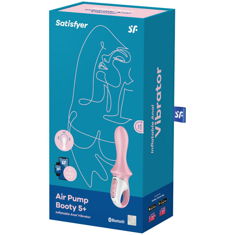 Estimulador Anal Usb Vibração Insuflável Satisfyer Pump Booty 5+ Controlo Remoto App