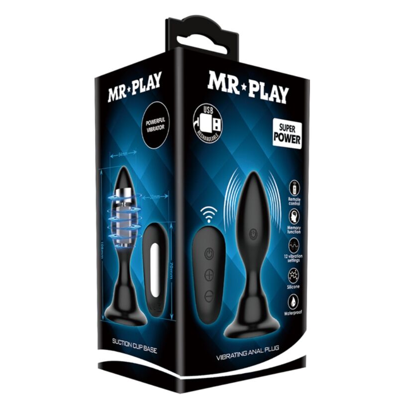 Estimulador Anal Usb Vibração Mr. Play 7 Controlo Remoto