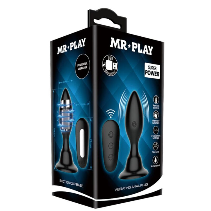 Estimulador Anal Usb Vibração Mr. Play 7 Controlo Remoto