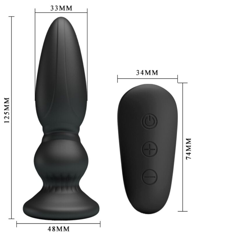 Estimulador Anal Usb Vibração Mr. Play 8 Controlo Remoto