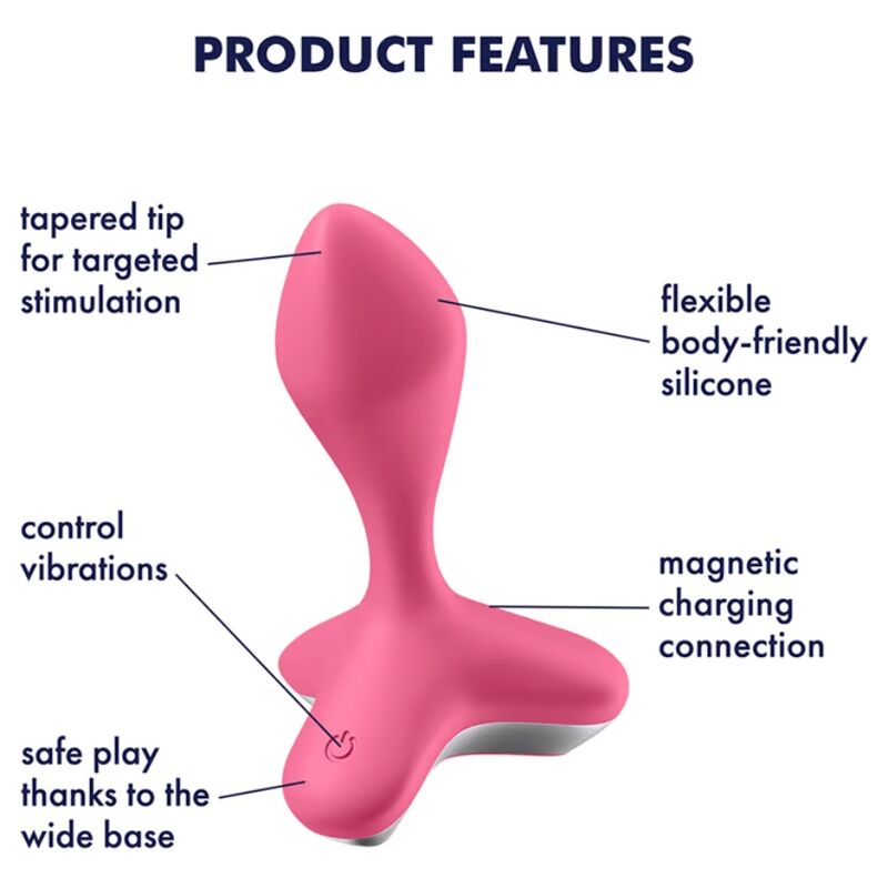 Estimulador Anal Usb Vibração Satisfyer Game Changer Rosa