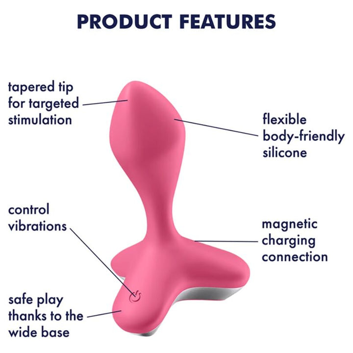 Estimulador Anal Usb Vibração Satisfyer Game Changer Rosa