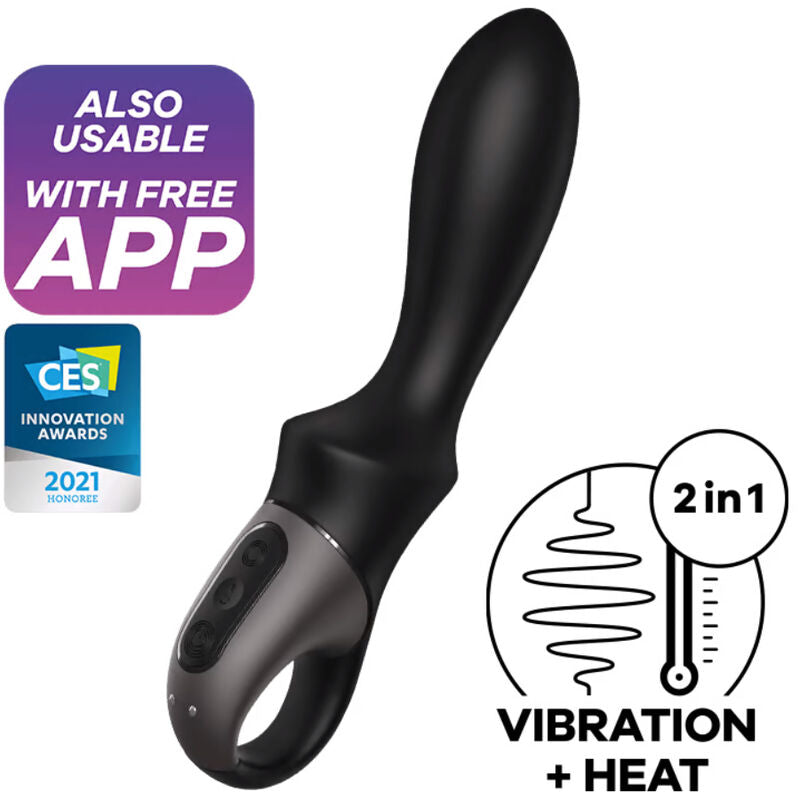 Estimulador Anal Usb Vibração Satisfyer Heat Climax Controlo Remoto App