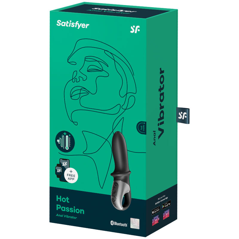 Estimulador Anal Usb Vibração Satisfyer Hot Passion Preto Controlo Remoto App